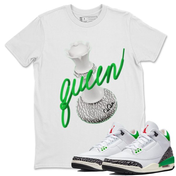 3D Queen Unisex Short Sleeve T-Shirt - Shirt To Match 3s Lucky Green Jezsport.com