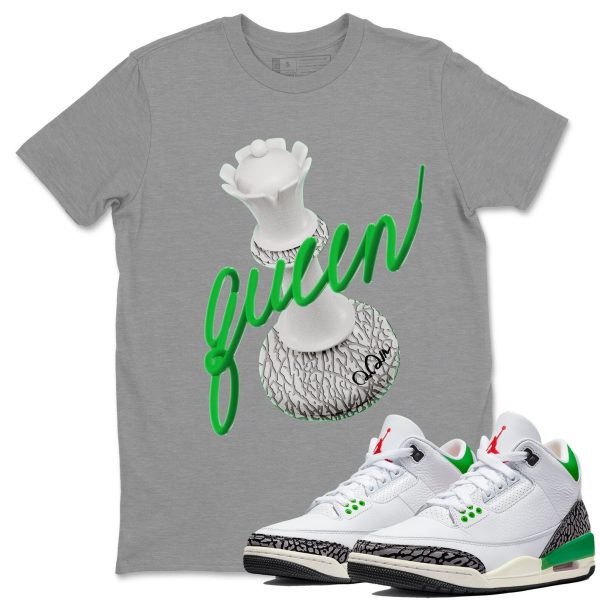 3D Queen Unisex Short Sleeve T-Shirt - Shirt To Match 3s Lucky Green Jezsport.com