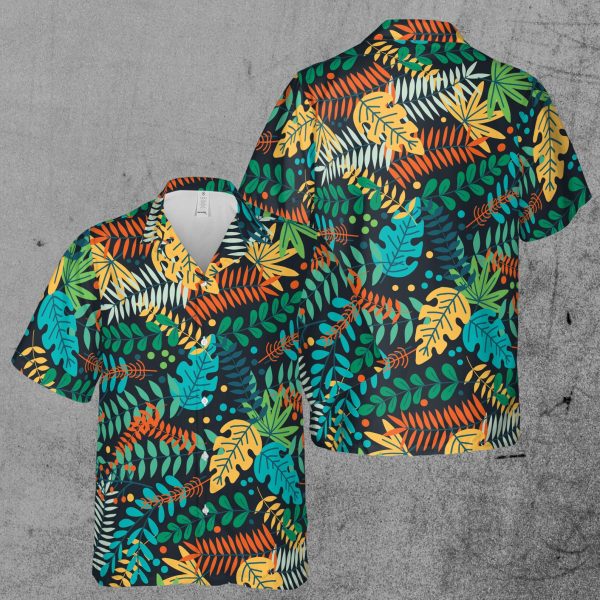 Colorful Forest Leaves Aloha Tropical Hawaiian Shirt, Summer Shirt For Men and Women Jezsport.com