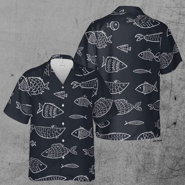 Funny Fish In The Deep Ocean Art Hawaiian Shirt, Summer Shirt For Men and Women Jezsport.com