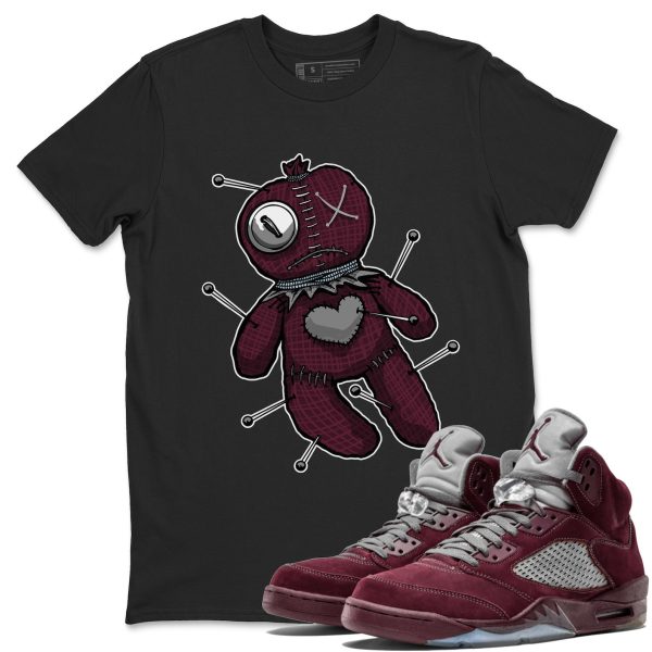 Linen Voodoo Doll Unisex Tees - Sneaker T-Shirt To MatchShirt - 5s Burgundy Jezsport.com