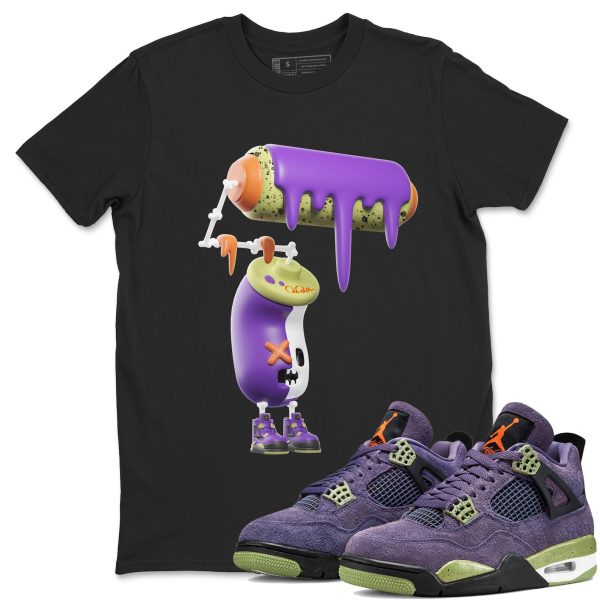 3D Paint Roller Unisex Tee Unisex Tees - Sneaker T-Shirt To Match 4s Canyon Purple Jezsport.com