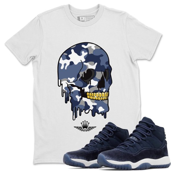 Dripping Camo Unisex Tees - Sneaker T-Shirt To MatchShirt - 11s Midnight Navy Jezsport.com