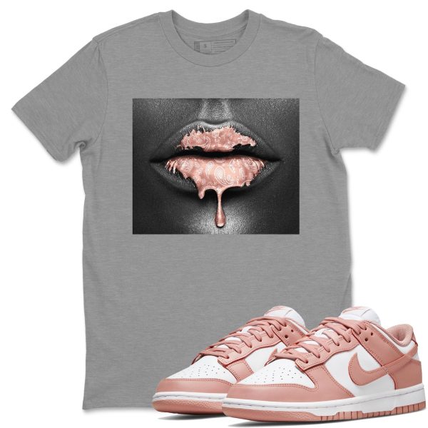 Bandana Lips - Sneaker Shirt To Match Dunks Rose Whisper Jezsport.com