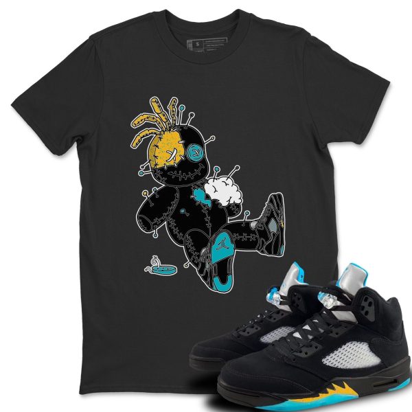 Voodoo Doll Unisex Short Sleeve Sneaker Tee - Shirt To Match 5s Retro Aqua Jezsport.com