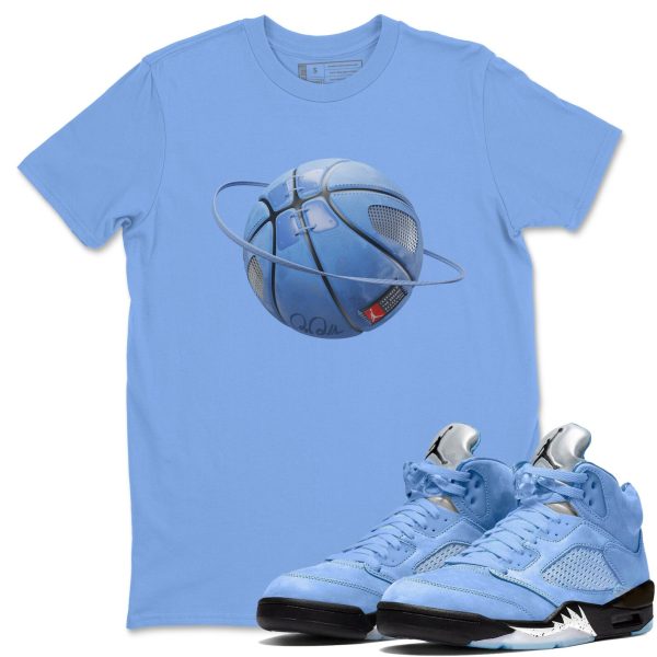 Basketball Planet Sneaker Tee - Casual Unisex Cotton Sneaker T-Shirt To Match 5s Retro UNC Jezsport.com