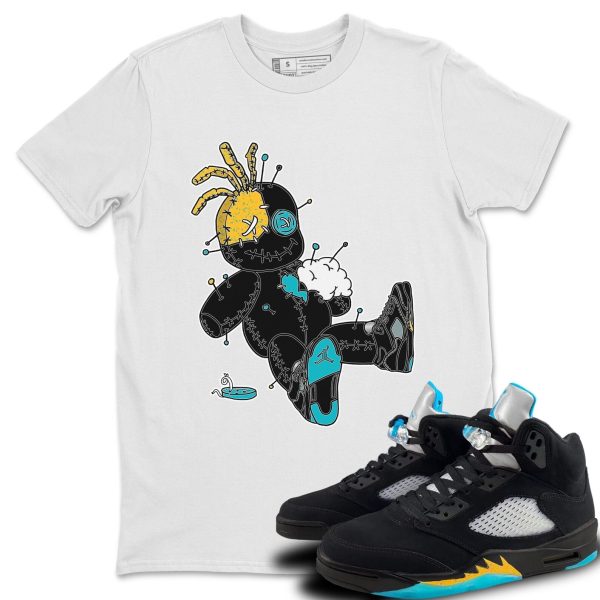 Voodoo Doll Unisex Short Sleeve Sneaker Tee - Shirt To Match 5s Retro Aqua Jezsport.com