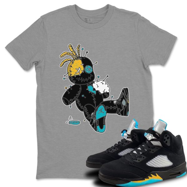 Voodoo Doll Unisex Short Sleeve Sneaker Tee - Shirt To Match 5s Retro Aqua Jezsport.com