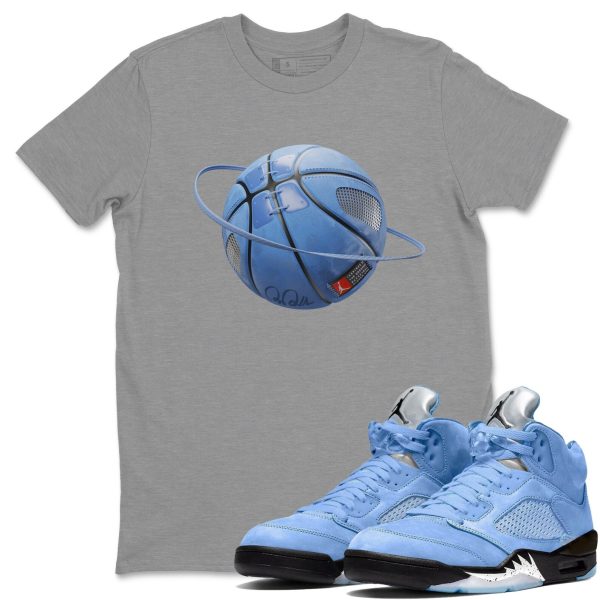 Basketball Planet Sneaker Tee - Casual Unisex Cotton Sneaker T-Shirt To Match 5s Retro UNC Jezsport.com