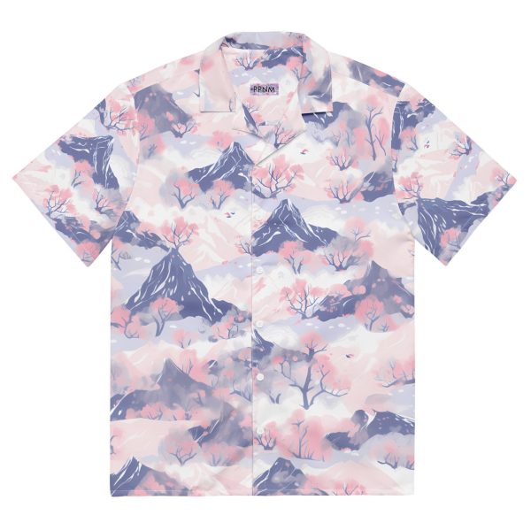 Premium Lightweight Button-Up Shirt, Purple Mountains Hawaiian Shirt, Summer Shirt For Men and Women Jezsport.com