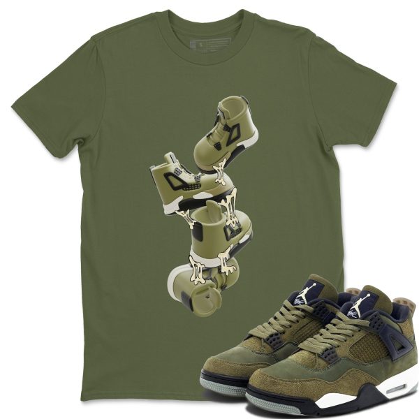 Gum Stuck On Shoes Unisex Crew Neck Sneaker Matching Tee Shirt To Match 4s Craft Olive Jezsport.com