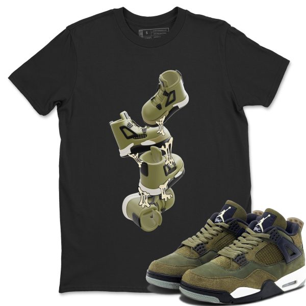 Gum Stuck On Shoes Unisex Crew Neck Sneaker Matching Tee Shirt To Match 4s Craft Olive Jezsport.com