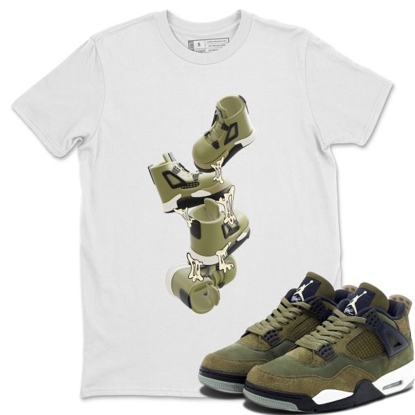 Gum Stuck On Shoes Unisex Crew Neck Sneaker Matching Tee Shirt To Match 4s Craft Olive Jezsport.com