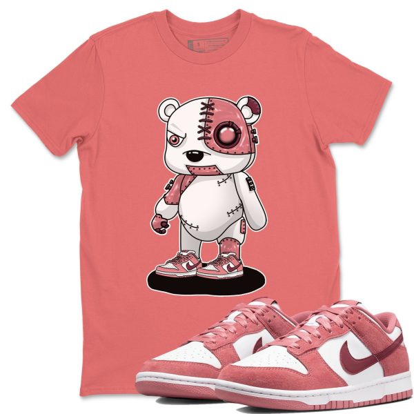 Cyborg Bear Unisex Crew Neck Sneaker Matching Tee Shirt To Match Dunks Valentine's Day 2024 Jezsport.com