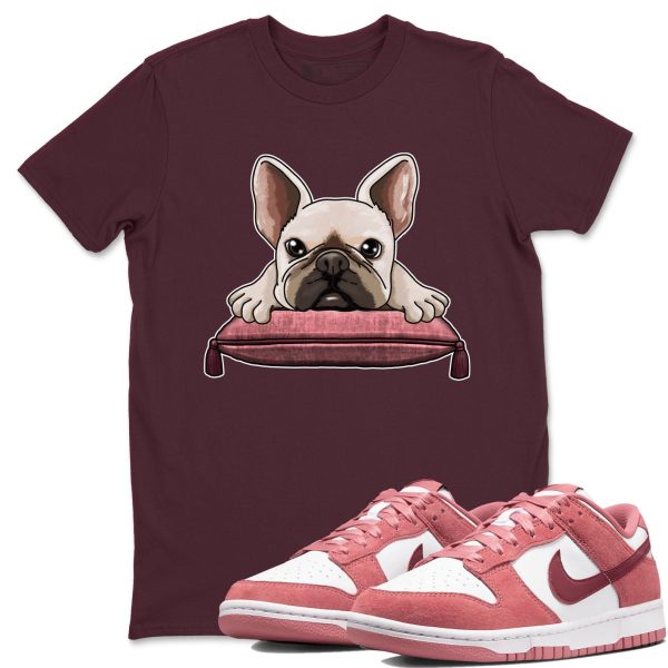 French Bulldog Unisex Crew Neck Sneaker Matching Tee Shirt To Match Dunks Valentine's Day 2024 Jezsport.com