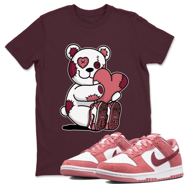 Hugging Bear Unisex Crew Neck Sneaker Matching Tee Shirt To Match Dunks Valentine's Day 2024 Jezsport.com