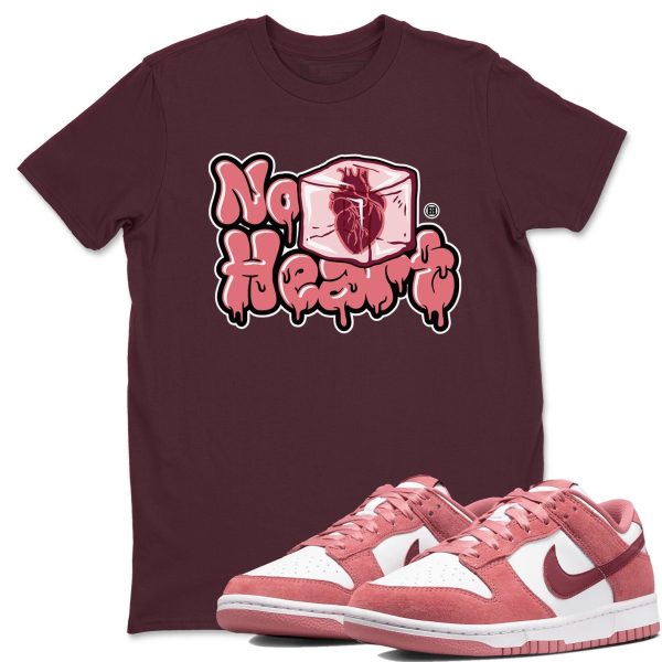 No Hearts Unisex Crew Neck Sneaker Matching Tee Shirt To Match Dunks Valentine's Day 2024 Jezsport.com