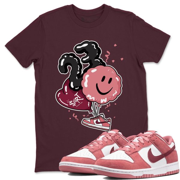 Balloon Unisex Crew Neck Sneaker Matching Tee Shirt To Match Dunks Valentine's Day 2024 Jezsport.com