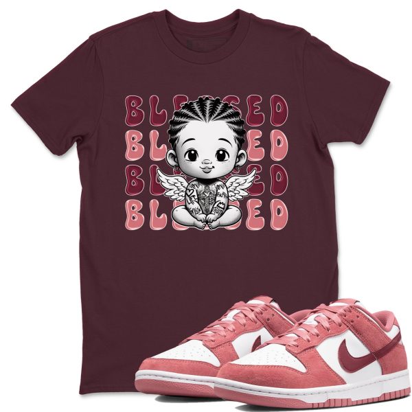 Blessed Baby Unisex Crew Neck Sneaker Matching Tee Shirt To Match Dunks Valentine's Day 2024 Jezsport.com