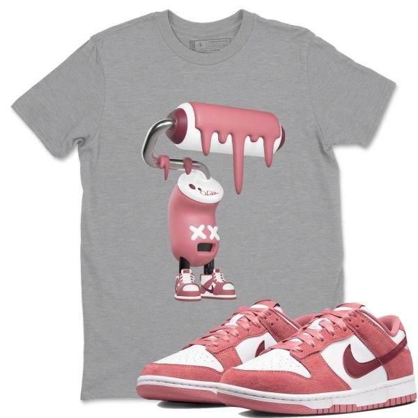 3D Paint Roller Unisex Crew Neck Sneaker Matching Tee Shirt To Match Dunks Valentine's Day 2024 Jezsport.com