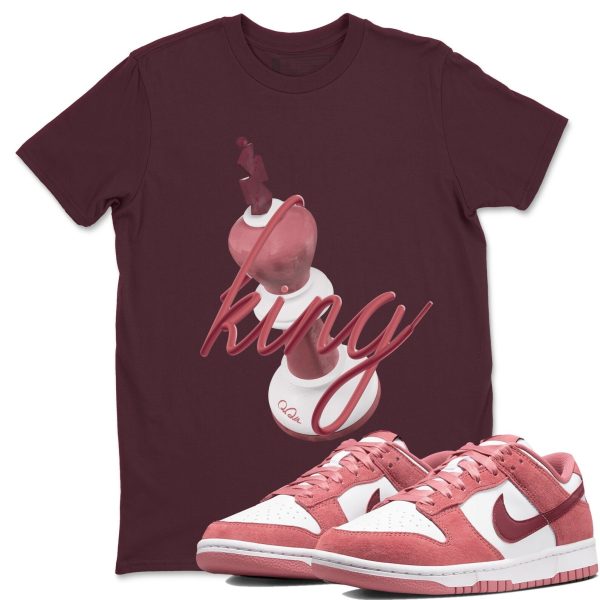 3D King Unisex Crew Neck Sneaker Matching Tee Shirt To Match Dunks Valentine's Day 2024 Jezsport.com