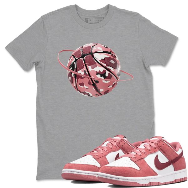 Camo Basketball Planet Unisex Crew Neck Sneaker Matching Tee Shirt To Match Dunks Valentine's Day 2024 Jezsport.com