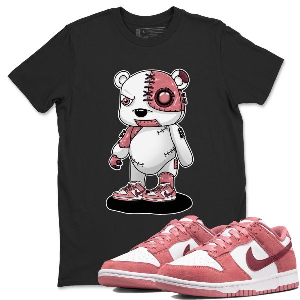 Cyborg Bear Unisex Crew Neck Sneaker Matching Tee Shirt To Match Dunks Valentine's Day 2024 Jezsport.com