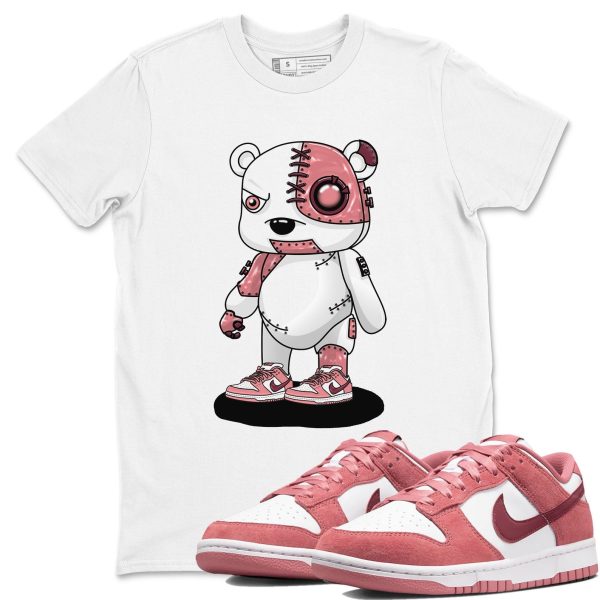 Cyborg Bear Unisex Crew Neck Sneaker Matching Tee Shirt To Match Dunks Valentine's Day 2024 Jezsport.com