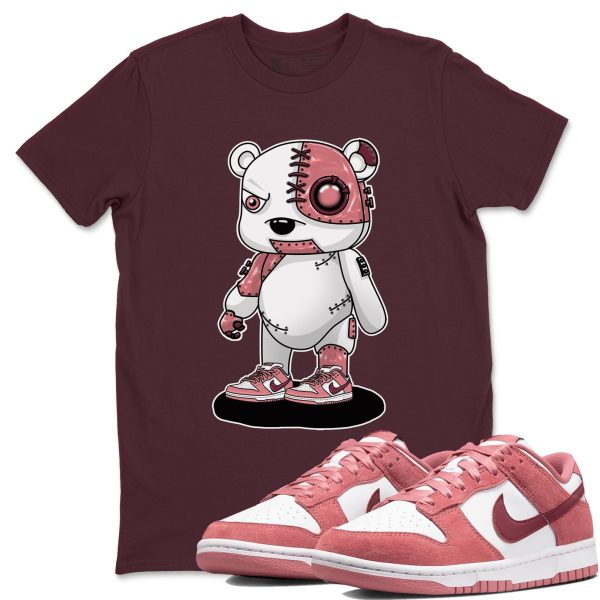 Cyborg Bear Unisex Crew Neck Sneaker Matching Tee Shirt To Match Dunks Valentine's Day 2024 Jezsport.com