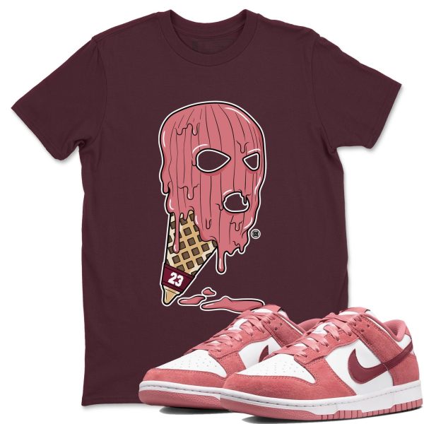 Ice Cream Mask Unisex Crew Neck Sneaker Matching Tee Shirt To Match Dunks Valentine's Day 2024 Jezsport.com