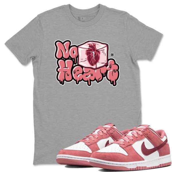 No Hearts Unisex Crew Neck Sneaker Matching Tee Shirt To Match Dunks Valentine's Day 2024 Jezsport.com