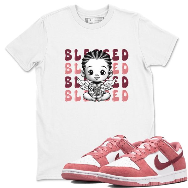 Blessed Baby Unisex Crew Neck Sneaker Matching Tee Shirt To Match Dunks Valentine's Day 2024 Jezsport.com