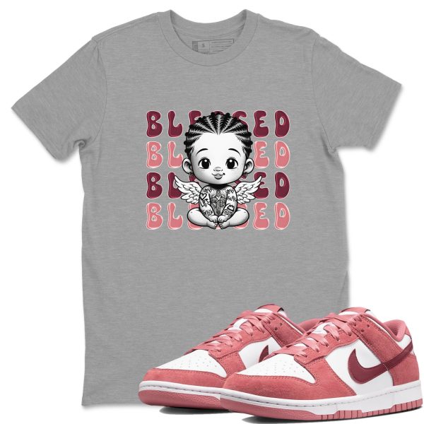 Blessed Baby Unisex Crew Neck Sneaker Matching Tee Shirt To Match Dunks Valentine's Day 2024 Jezsport.com