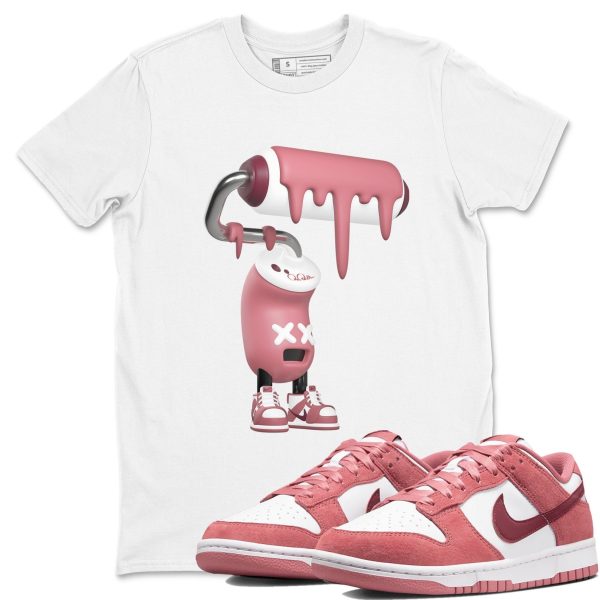 3D Paint Roller Unisex Crew Neck Sneaker Matching Tee Shirt To Match Dunks Valentine's Day 2024 Jezsport.com