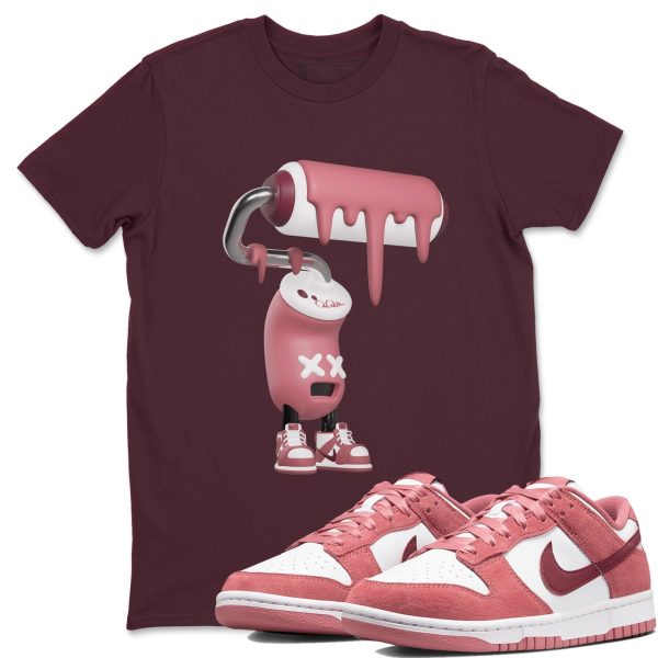 3D Paint Roller Unisex Crew Neck Sneaker Matching Tee Shirt To Match Dunks Valentine's Day 2024 Jezsport.com