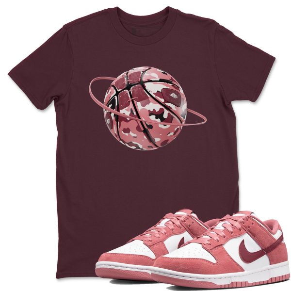 Camo Basketball Planet Unisex Crew Neck Sneaker Matching Tee Shirt To Match Dunks Valentine's Day 2024 Jezsport.com