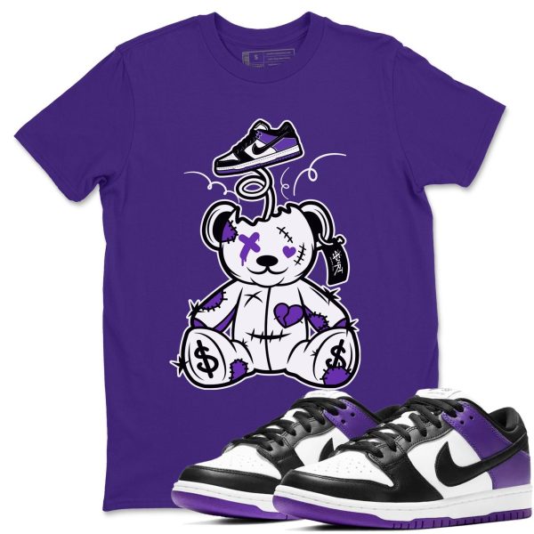 Surprise Teddy Bear Sneaker Tee - Shirt To Match Jordans Dunks Court Purple Jezsport.com