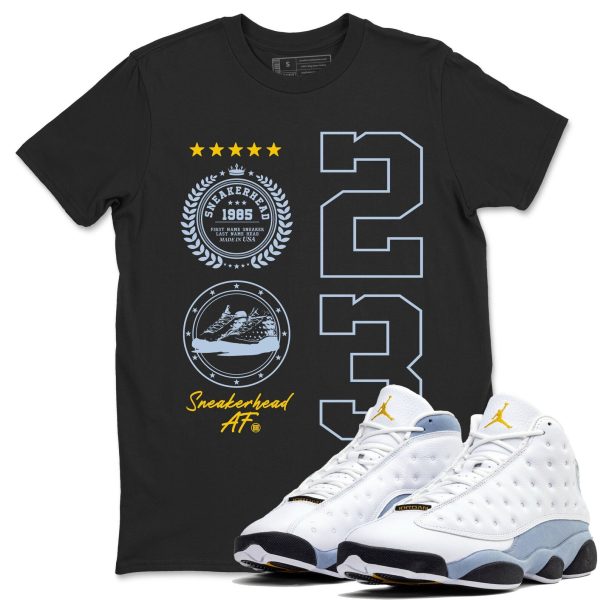 Sneaker Emblem - Sneaker Shirts To Match Jordans 13s Blue Grey Jezsport.com