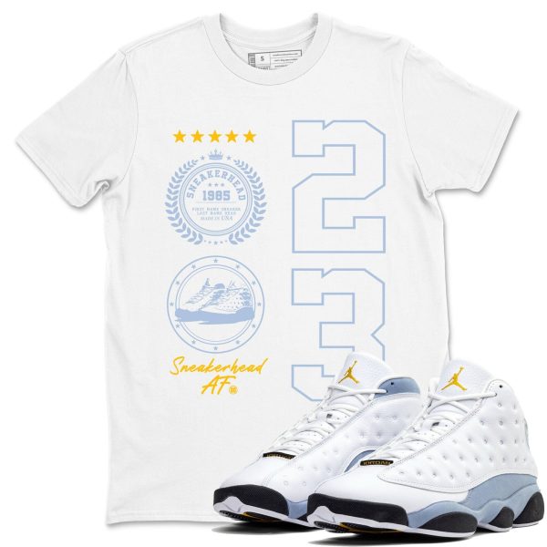 Sneaker Emblem - Sneaker Shirts To Match Jordans 13s Blue Grey Jezsport.com