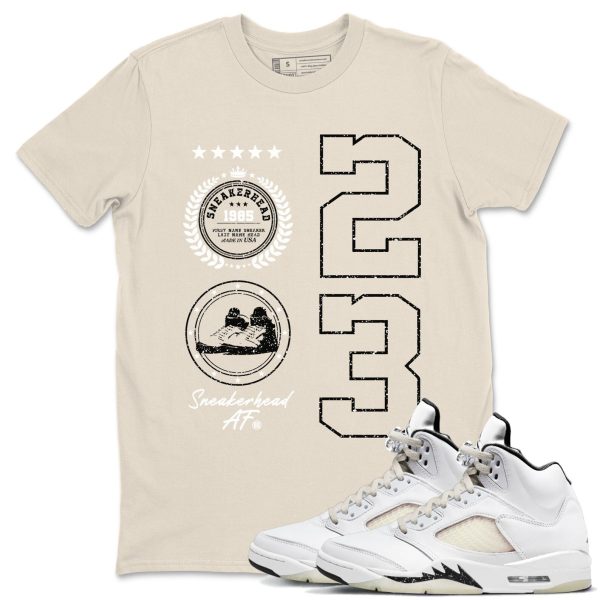 Sneaker Emblem Unisex Crew Neck Sneaker Matching Tee Shirt To Match AJ5 Sail Jezsport.com