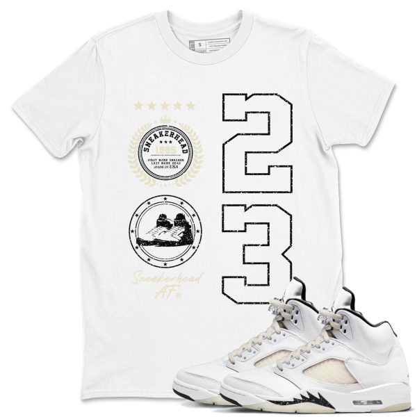 Sneaker Emblem Unisex Crew Neck Sneaker Matching Tee Shirt To Match AJ5 Sail Jezsport.com