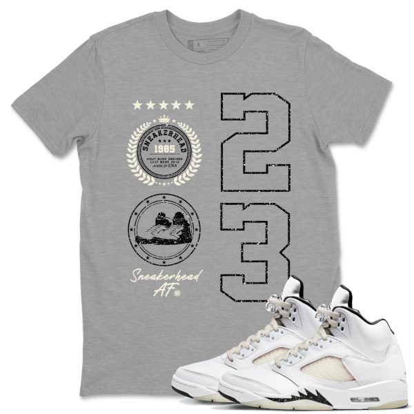 Sneaker Emblem Unisex Crew Neck Sneaker Matching Tee Shirt To Match AJ5 Sail Jezsport.com