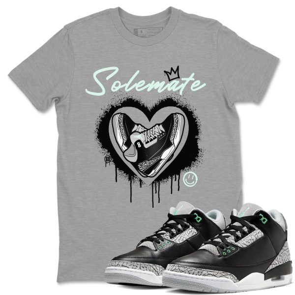 Solemate Unisex Crew Neck Sneaker Matching Tee Shirt To Match 3s Green Glow Jezsport.com