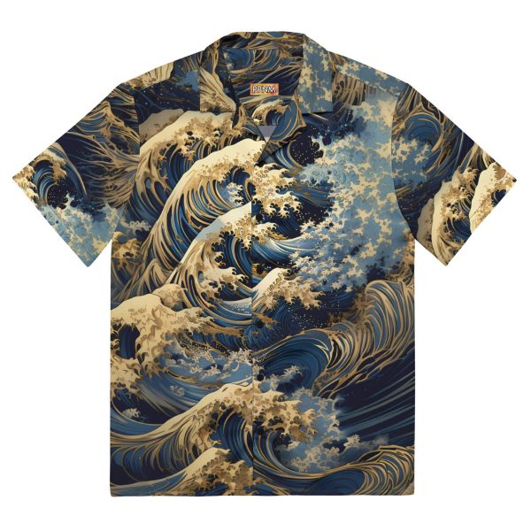 Premium Lightweight Button-Up Shirt, Golden Abyss Hawaiian Shirt, Summer Shirt For Men and Women Jezsport.com