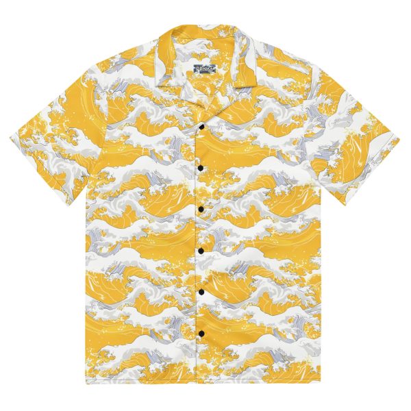 Premium Lightweight Button-Up Shirt, Bright Tides Hawaiian Shirt, Summer Shirt For Men and Women Jezsport.com