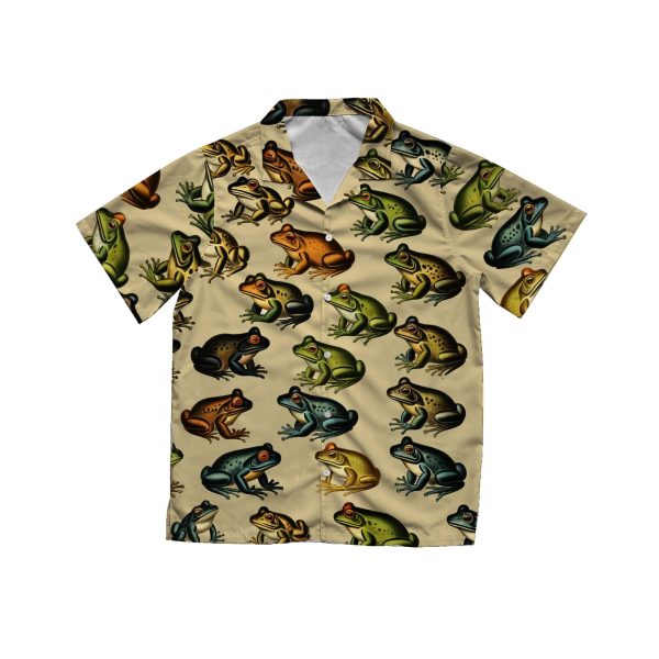 Retro Frog Hawaiian Shirt, Summer Shirt For Men and Women Jezsport.com