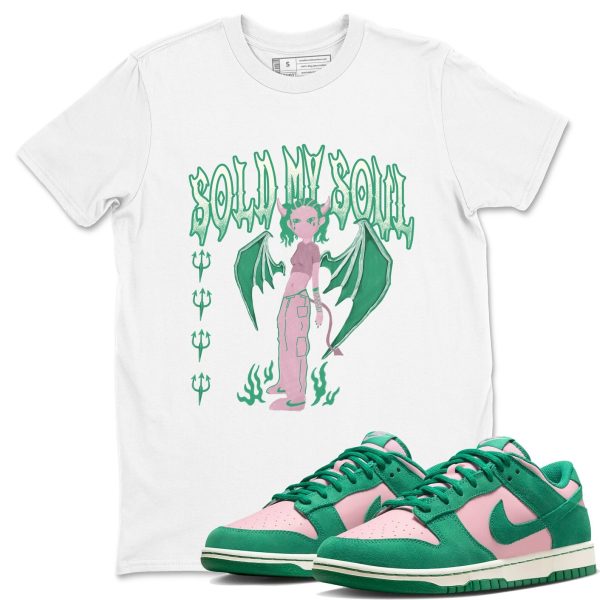 Sold My Soul Sneaker Tee - Casual Unisex Cotton Sneaker T-Shirt To Match Medium Soft Pink Malachite Jezsport.com