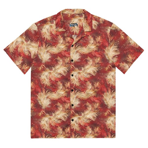 Premium Lightweight Button-Up Shirt, Golden Wings Hawaiian Shirt, Summer Shirt For Men and Women Jezsport.com