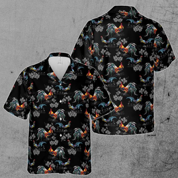 Rooster Chicken Flowers Lover Retro Vintage Hawaiian Shirt, Summer Shirt For Men and Women Jezsport.com