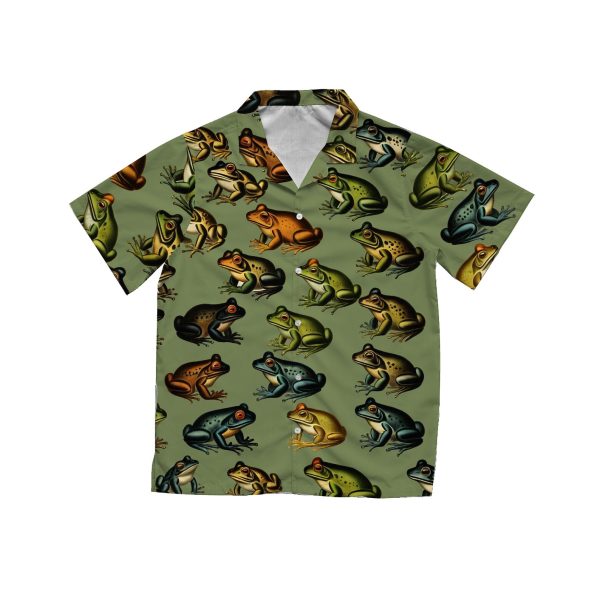 Retro Frog Hawaiian Shirt, Summer Shirt For Men and Women Jezsport.com